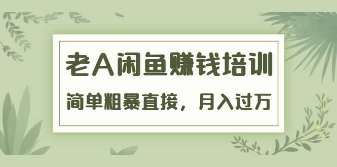 （1451期）《老A闲鱼赚钱培训》简单粗暴直接，月入过万真正的闲鱼战术实课（51节课）插图