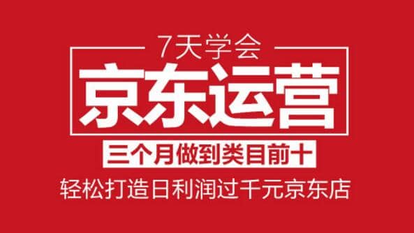 （841期）7天学会京东运营：3个月做到类目前十，轻松打造日利润1000+京东店（七约）插图1