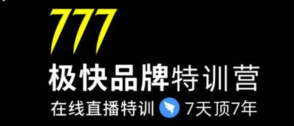 7日极快品牌集训营，在线直播特训：7天顶7年，品牌生存的终极密码(无水印)插图