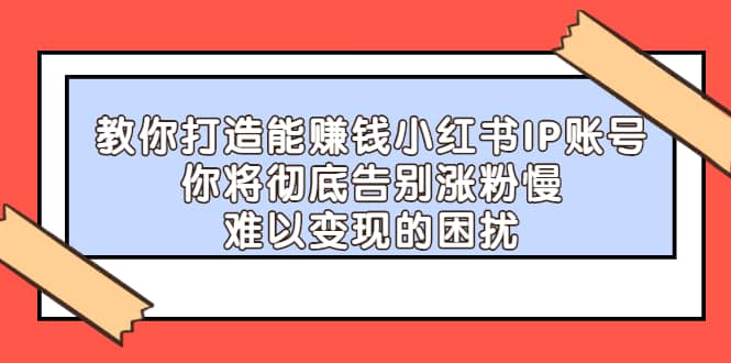 （2266期）教你打造能赚钱小红书IP账号：你将彻底告别涨粉慢，难以变现的困扰插图