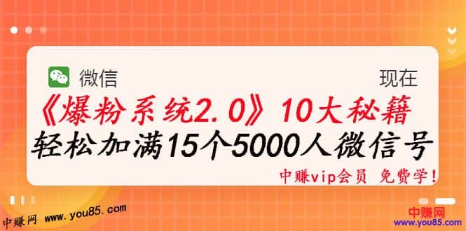 （982期）《爆粉系统2.0》，轻松加满15个5000人微信号，实现月入10万元+插图1