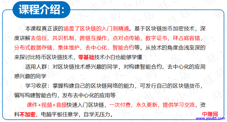 （895期）2018年精通区块链与加密货币技术理论到实战：年赚百万（全套视频教程）插图1