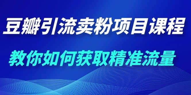 （1115期）九京·豆瓣引流卖粉项目课程，教你如何获取精准流量（价值1200元）插图1