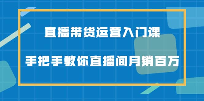 （2078期）直播带货运营入门课，手把手教你直播间月销百万插图