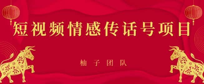 短视频情感传话号项目，细分领域的赚钱门道【视频课程】插图