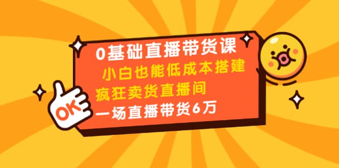 （1472期）0基础直播带货课：小白也能低成本搭建疯狂卖货直播间：1场直播带货6万插图