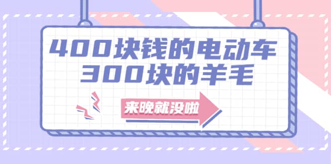 （1863期）400块钱的电动车，300块的羊毛，来晚就没啦！插图