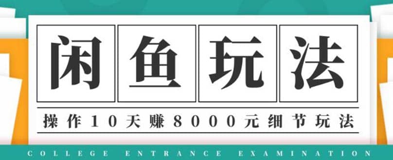 （1375期）龟课·闲鱼项目玩法实战班第12期，操作10天左右利润有8000元细节玩法插图