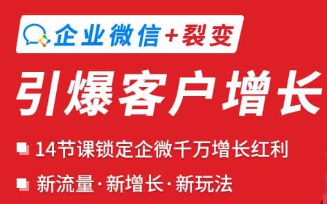 企业微信裂变增长实战课：企业微信+裂变，搞定企业微信千万增长插图