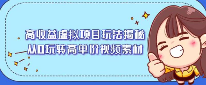 （2148期）高收益虚拟项目玩法揭秘，从0玩转高单价视频素材【视频课程】插图