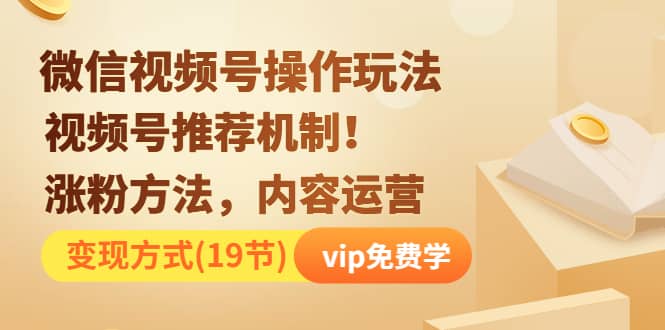 （1262期）微信视频号操作玩法，视频号推荐机制+涨粉方法+内容运营+变现(19节)无水印插图1