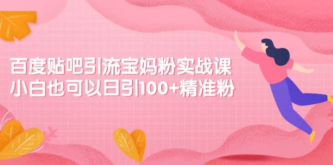 （2149期）百度贴吧引流宝妈粉实战课，小白也可以日引100+精准粉【视频课程】插图