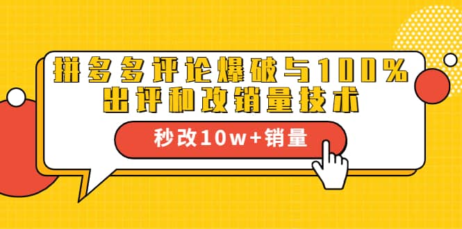 （1645期）拼多多评论爆破与100%出评和改销量技术：秒改10w+销量插图