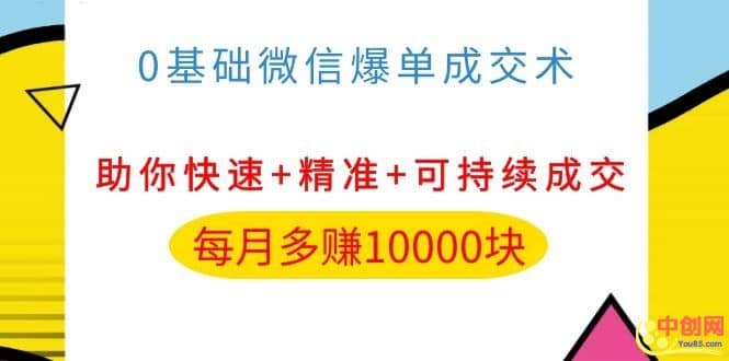 （1035期）0基础微信爆单成交术，助你快速+精准+可持续成交，每月多赚10000块插图