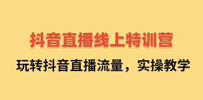 （2267期）抖音直播线上特训营：玩转抖音直播流量，实操教学插图