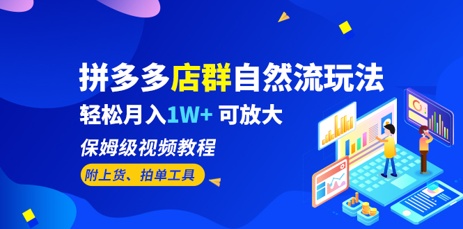 （6545期）拼多多店群自然流玩法，轻松月入1W+ 保姆级视频教程（附上货、拍单工具）插图