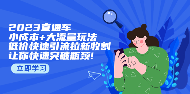 （5471期）2023直通小成本+大流量玩法，低价快速引流拉新收割，让你快速突破瓶颈!插图