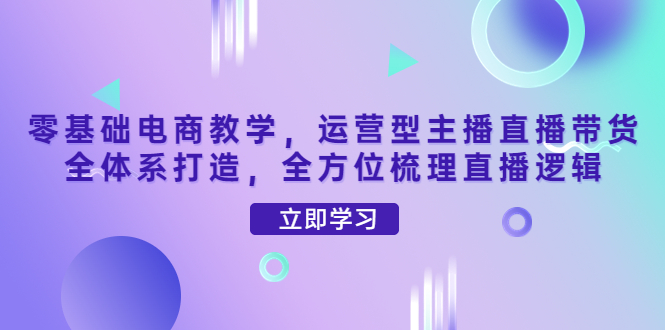 （4095期）零基础电商教学，运营型主播直播带货全体系打造，全方位梳理直播逻辑插图