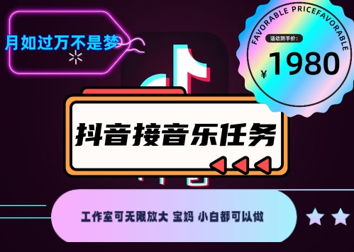 （4043期）外面收费1980抖音音乐接任务赚钱项目【任务渠道+详细教程】插图1