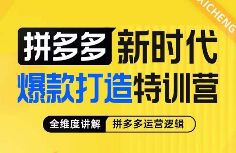 玺承·拼多多新时代爆款打造特训营，全维度讲解拼多多运营逻辑插图