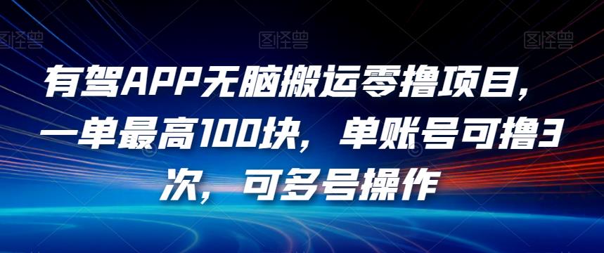 有驾APP无脑搬运零撸项目，一单zui高100块，单账号可撸3次，可多号操作【揭秘】插图