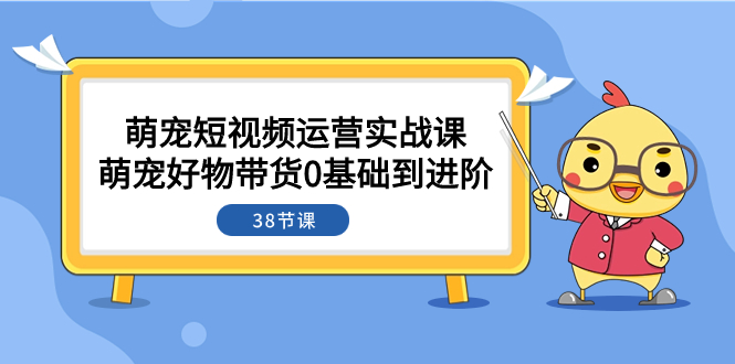 （7915期）萌宠·短视频运营实战课：萌宠好物带货0基础到进阶（38节课）插图