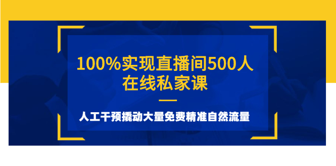 （2577期）100%实现直播间500人在线私家课，人工干预撬动大量免费精准自然流量插图