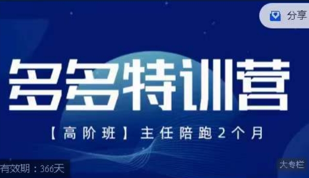 纪主任·多多特训营高阶班【9月13日更新】，拼多多zui新玩法技巧落地实操插图