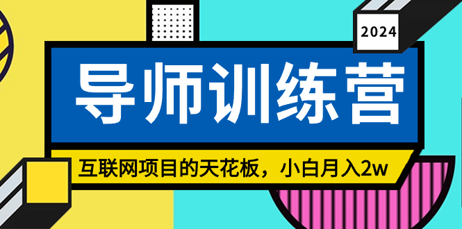 （8618期）《导师训练营》互联网项目的天花板，小白月入2w插图