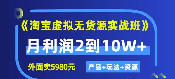 程哥《淘宝虚拟无货源实战班》线上第四期：月利润2到10W+（产品+玩法+资源)插图