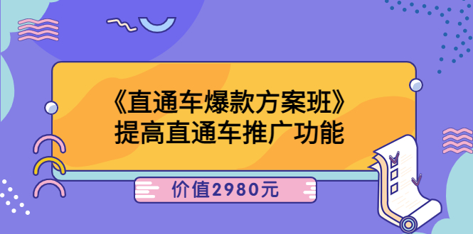 （3502期）《直通车爆款方案班》提高直通车推广功能插图