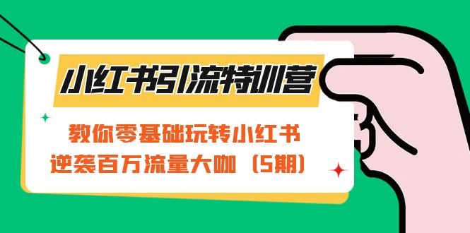 （7211期）小红书引流特训营-第5期：教你零基础玩转小红书，逆袭百万流量大咖插图