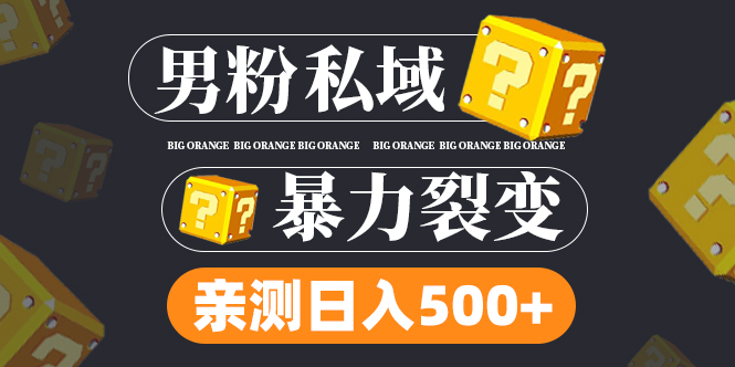 （4880期）男粉私域项目：亲测男粉裂变日入500+（视频教程）插图