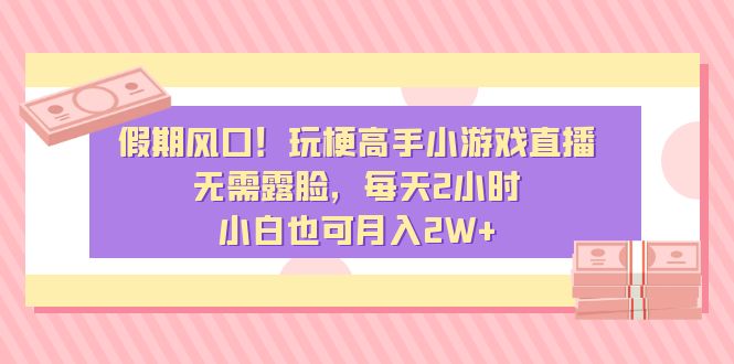 （8769期）假期风口！玩梗高手小游戏直播，无需露脸，每天2小时，小白也可月入2W+插图