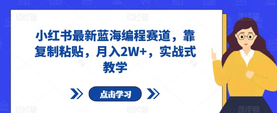 小红书zui新蓝海编程赛道，靠复制粘贴，月入2W+，实战式教学【揭秘】插图