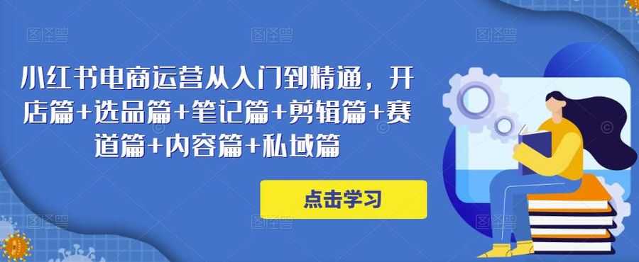 小红书电商运营从入门到精通，开店篇+选品篇+笔记篇+剪辑篇+赛道篇+内容篇+私域篇插图