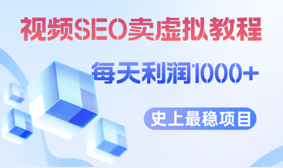 （6509期）视频SEO出售虚拟产品 每天稳定2-5单 利润1000+ 史上zui稳定私域变现项目插图