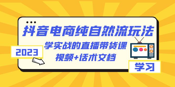 （6280期）2023抖音电商·纯自然流玩法：学实战的直播带货课，视频+话术文档插图