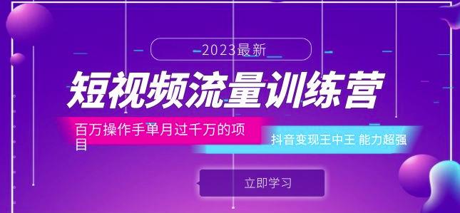 短视频流量训练营：百万操作手单月过千万的项目：抖音变现王中王能力超强插图