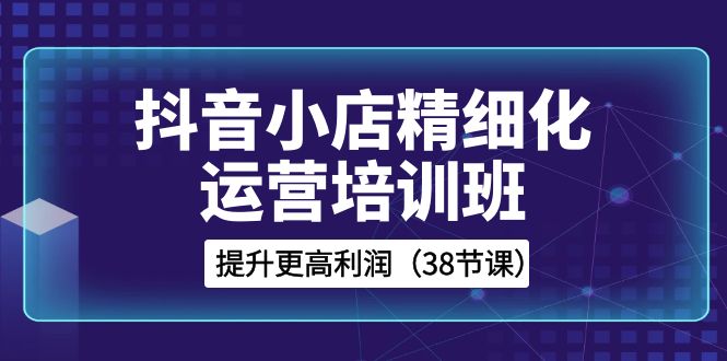 抖音小店精细化运营培训班，提升更高利润（38节课）插图