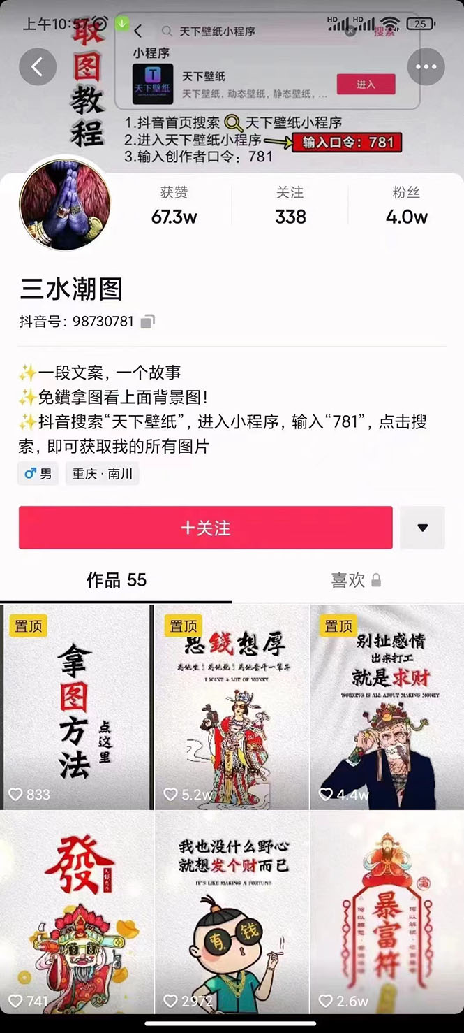 国潮壁纸变现项目，新手可操作日赚200+【素材+软件+教程】插图