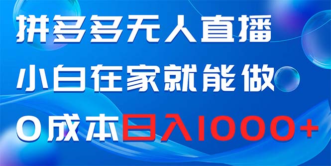 （8450期）拼多多无人直播，小白在家就能做，0成本日入1000+插图