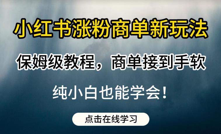 小红书涨粉商单新玩法，保姆级教程，商单接到手软，纯小白也能学会【揭秘】插图