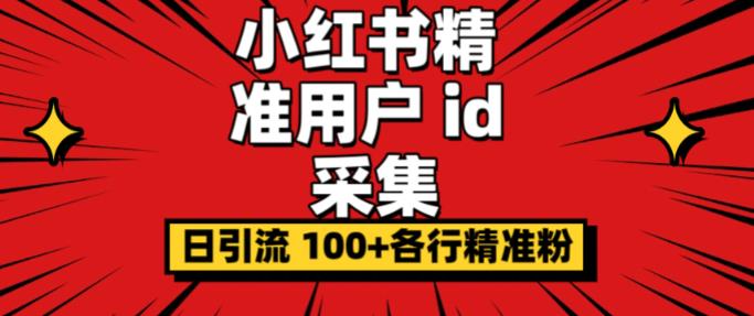 小白都会用的小红书精准用户id采集器日引流精准粉可达到100+（软件+教程）插图