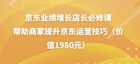 京东业绩增长店长必修课：帮助商家提升京东运营技巧（价值1980元）插图