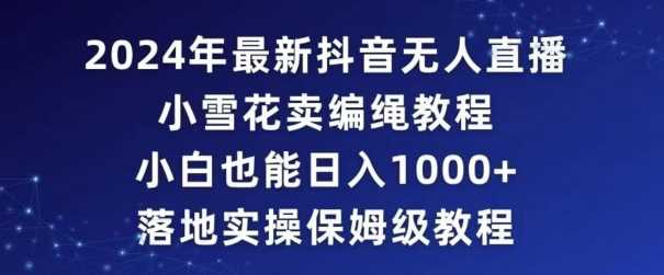 2024年抖音zui新无人直播小雪花卖编绳项目，小白也能日入1000+落地实操保姆级教程【揭秘】插图