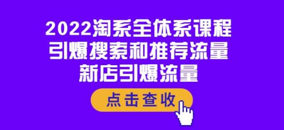 2022淘系全体系课程：引爆搜索和推荐流量，新店引爆流量插图