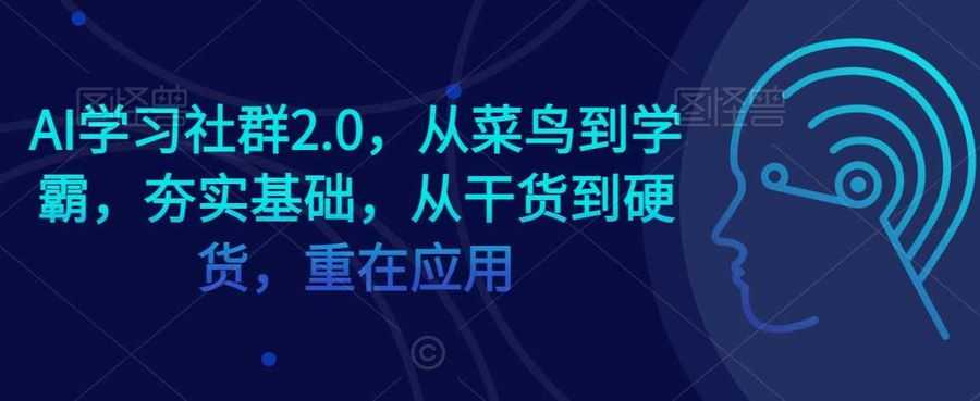 AI学习社群2.0，从菜鸟到学霸，夯实基础，从干货到硬货，重在应用插图