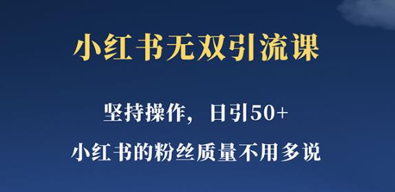 小红书无双课一天引50+女粉，不用做视频发视频，小白也很容易上手拿到结果【仅揭秘】插图