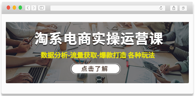 （4463期）淘系电商实操运营课：数据分析-流量获取-爆款打造 各种玩法（63节）插图